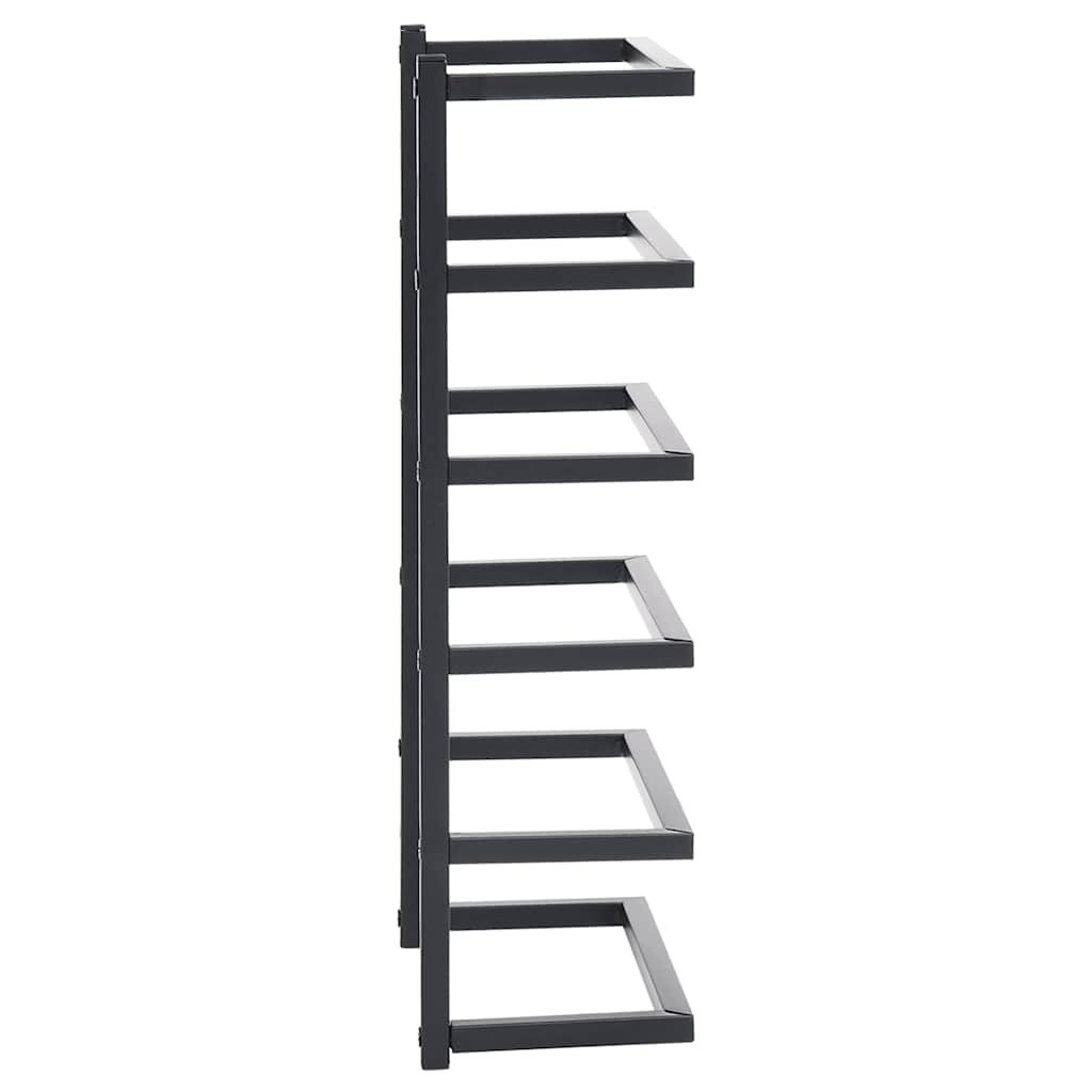 Stalak za ručnike crni 24 x 12 x 48 cm čelični