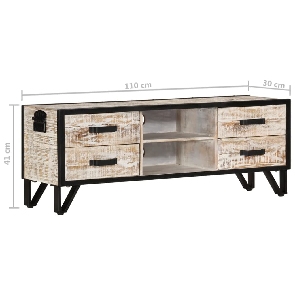 TV ormarić 110 x 30 x 41 cm od masivnog bagremovog drva