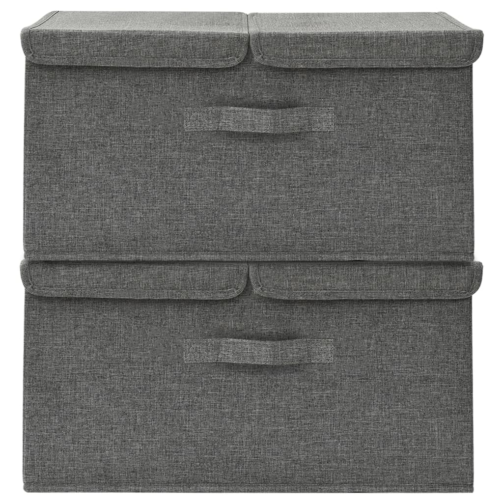 Kutije za pohranu 2 kom od tkanine 50 x 30 x 25 cm antracit