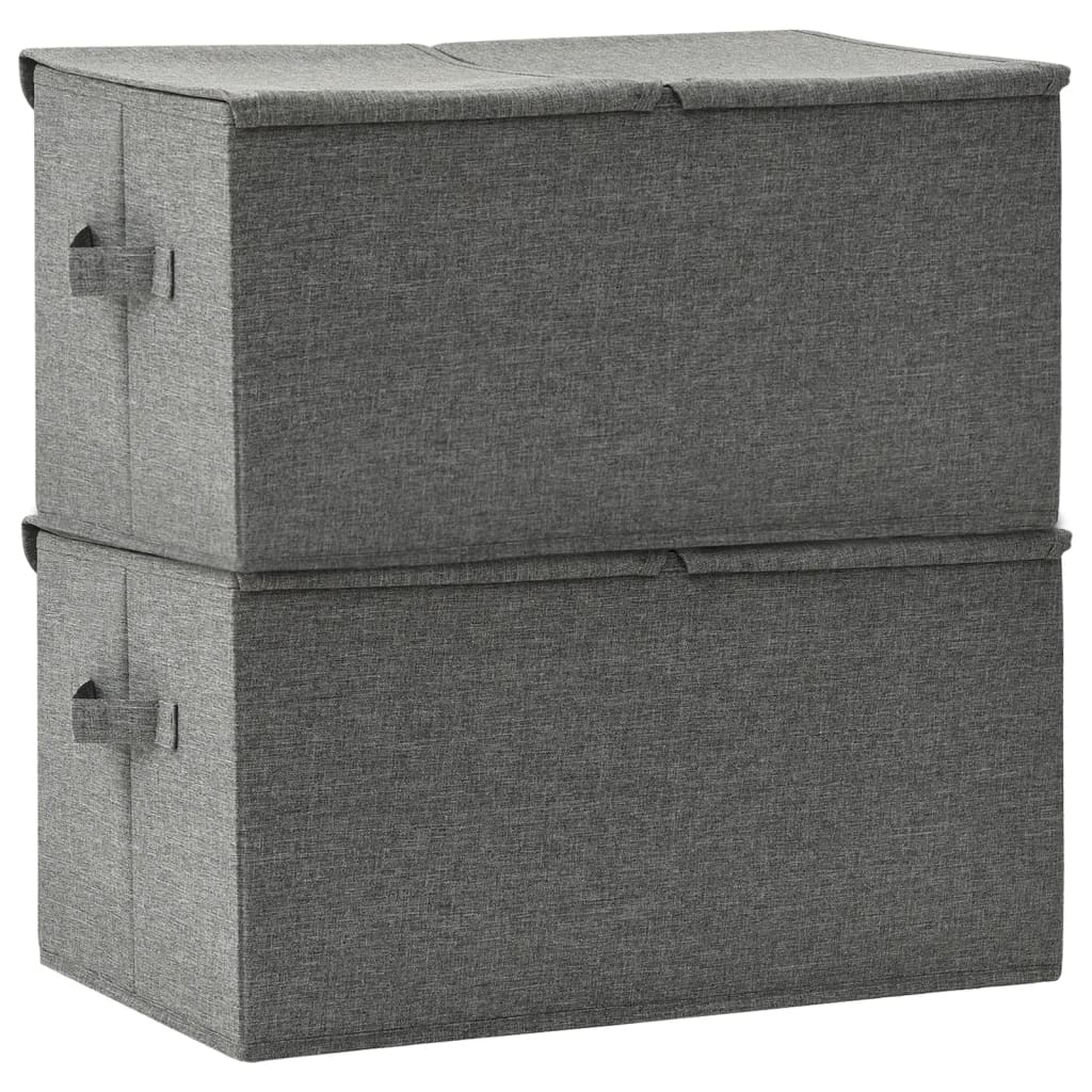 Kutije za pohranu 2 kom od tkanine 50 x 30 x 25 cm antracit