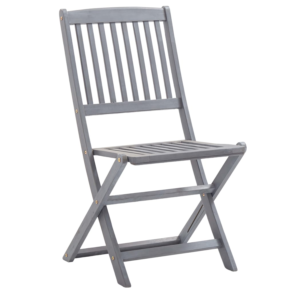 Sklopive vrtne stolice s jastucima 8 kom masivno bagremovo drvo
