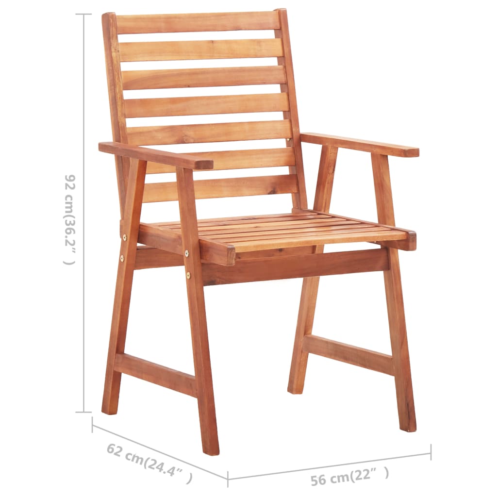 Vrtne blagovaonske stolice s jastucima 6 kom od bagremovog drva