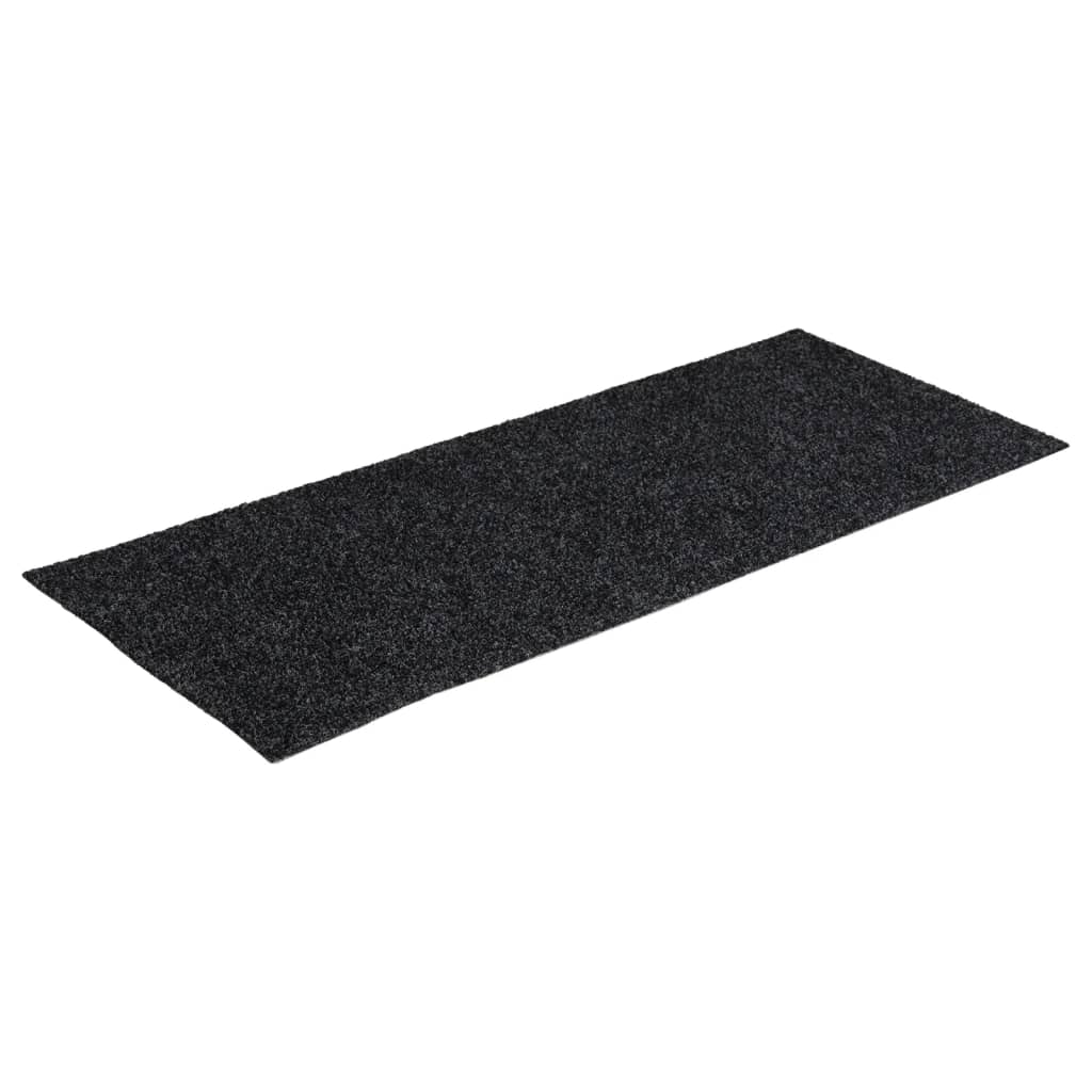 Prostirke za stepenice samoljepljive 15 kom 60x25 cm tamnosive pravokutne