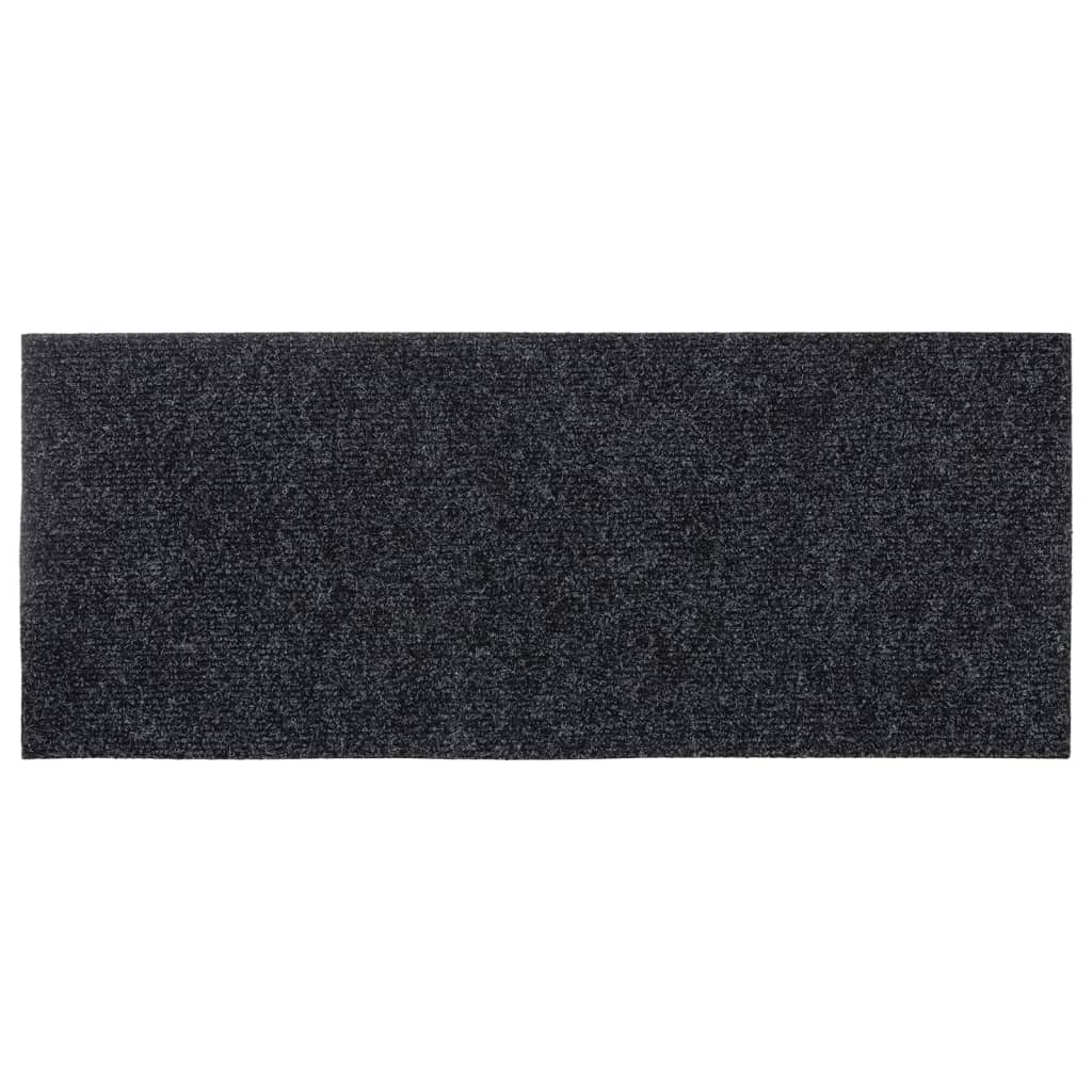 Prostirke za stepenice samoljepljive 15 kom 60x25 cm tamnosive pravokutne