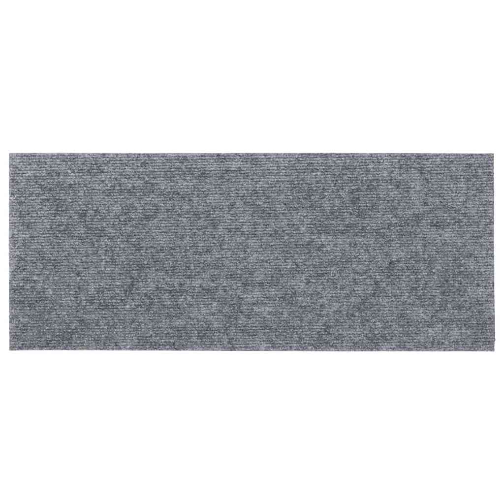 Prostirke za stepenice samoljepljive 15 kom 60x25 cm svijetlo sive pravokutne