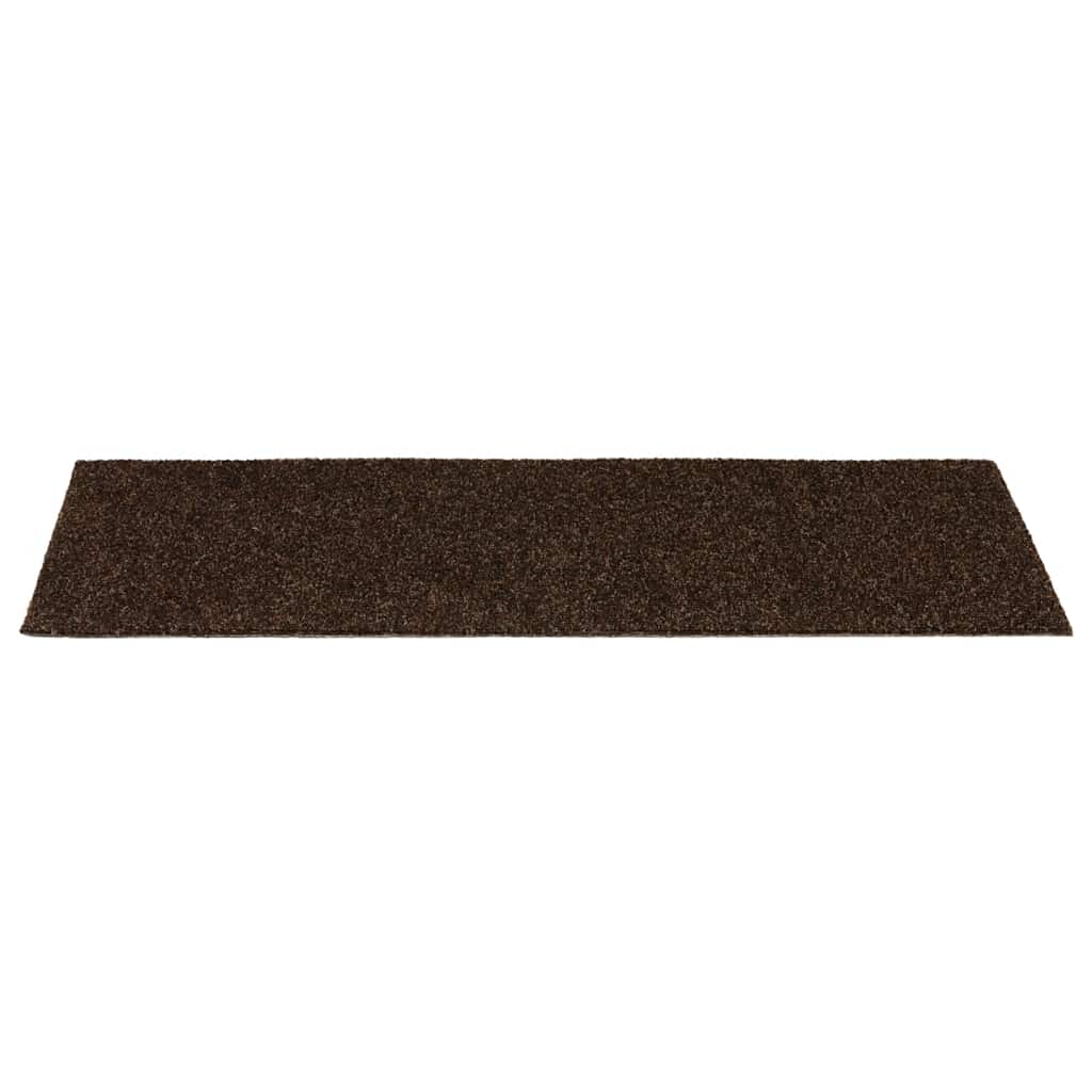 Prostirke za stepenice samoljepljive 15 kom 60x25 cm smeđe pravokutne