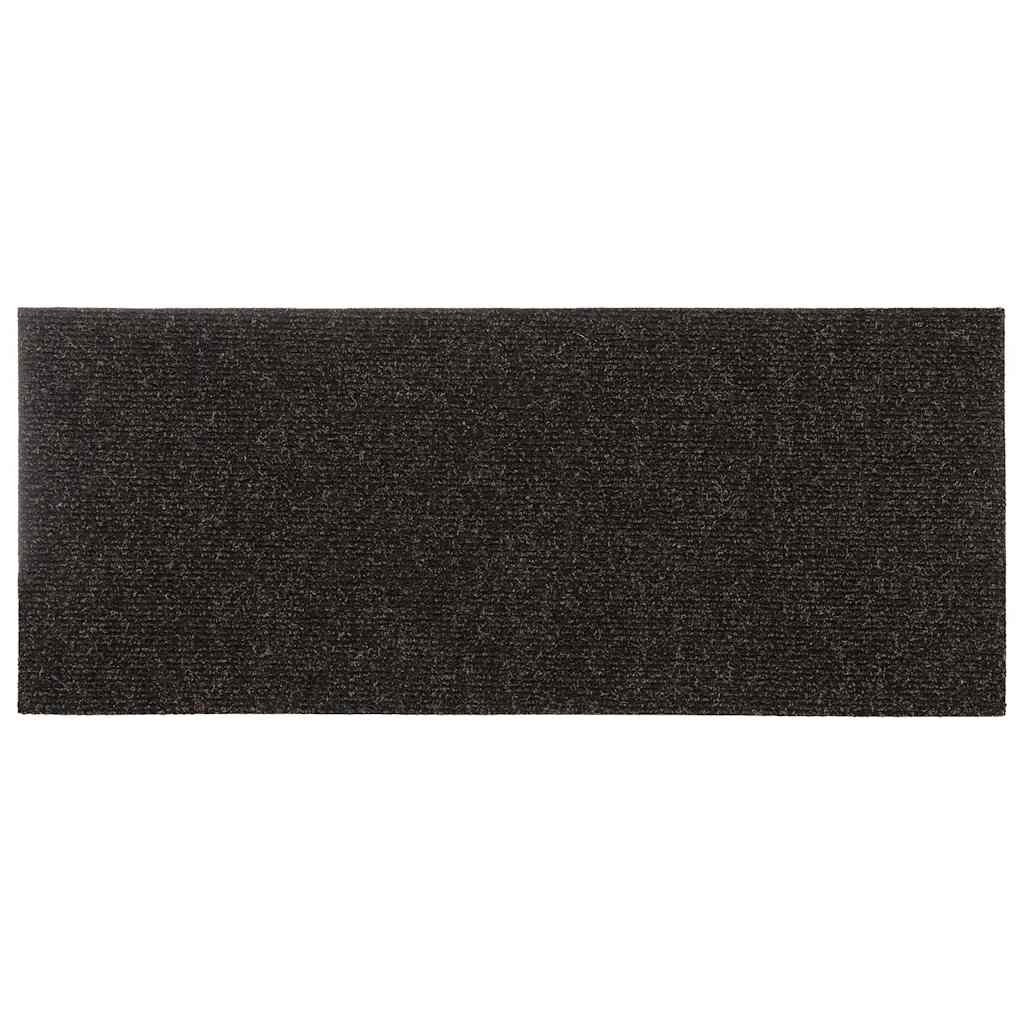 Prostirke za stepenice samoljepljive 15 kom 60x25 cm tamnosmeđe pravokutne