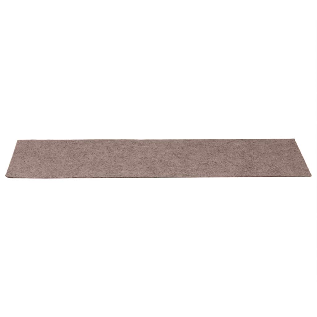 Prostirke za stepenice samoljepljive 15 kom 76x20 cm svijetlosmeđe pravokutne