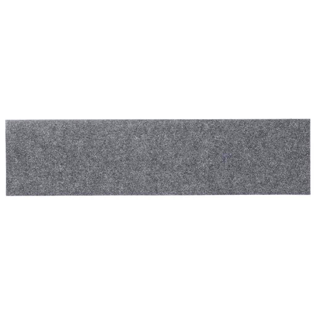 Prostirke za stepenice samoljepljive 15 kom 76x20 cm svijetlo sive pravokutne