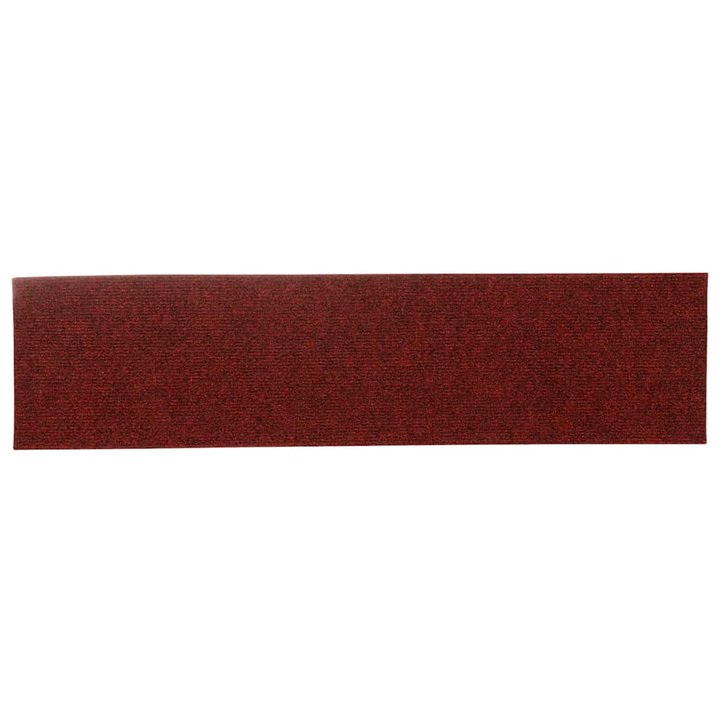 Prostirke za stepenice samoljepljive 15 kom 76x20 cm bordo crvene pravokutne