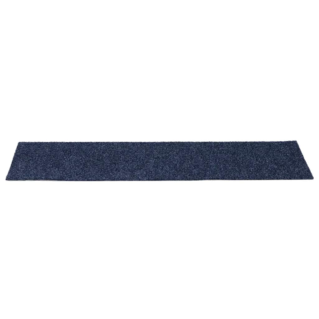 Prostirke za stepenice samoljepljive 15 kom 76x20 cm sivo plave pravokutne