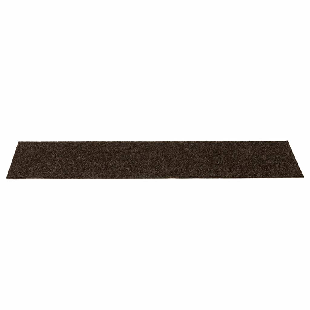 Prostirke za stepenice samoljepljive 15 kom 76x20 cm smeđe pravokutne