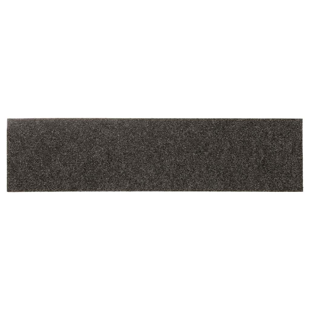 Prostirke za stepenice samoljepljive 15 kom 76x20 cm antracit pravokutne