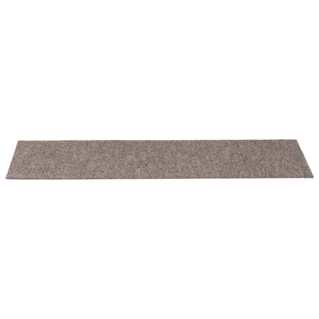 Prostirke za stepenice samoljepljive 15 kom 76x20 cm bež pravokutne