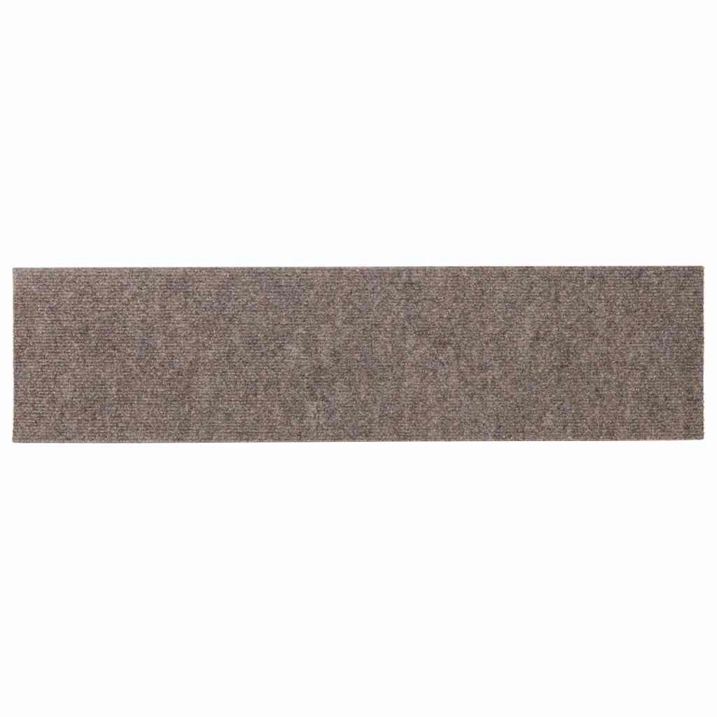 Prostirke za stepenice samoljepljive 15 kom 76x20 cm bež pravokutne