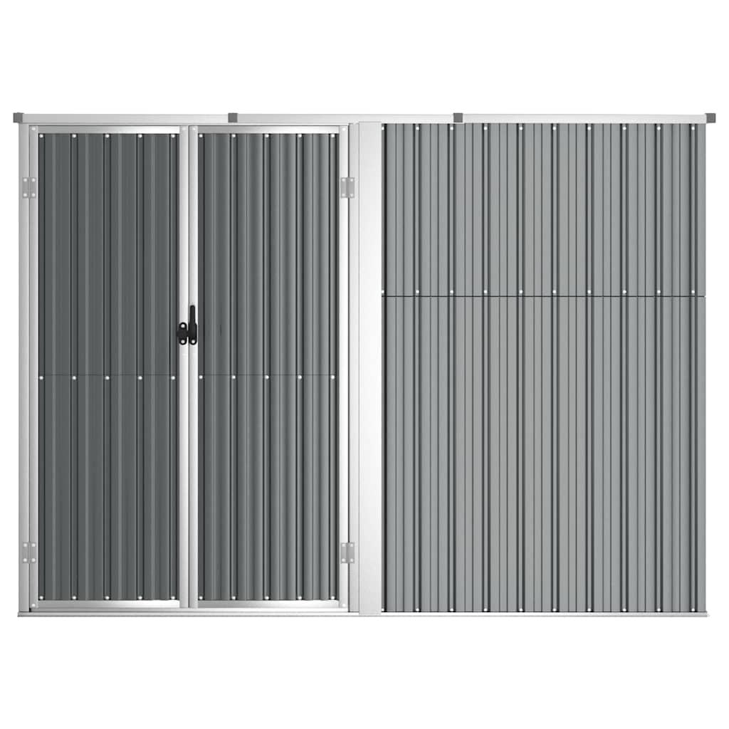 Vrtno spremište sivo 225 x 89 x 161 cm od pocinčanog čelika