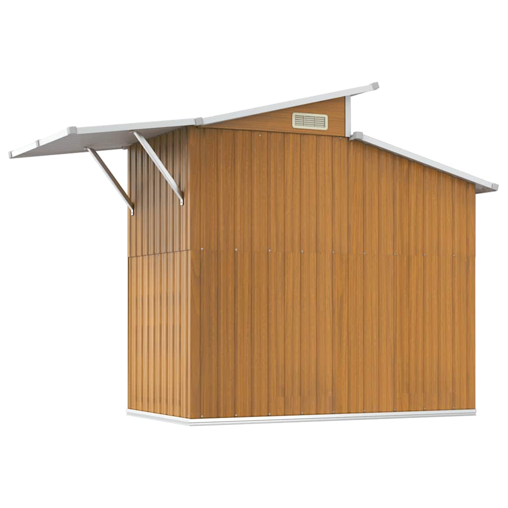 Vrtno spremište smeđe 270 x 130 x 208,5 cm od pocinčanog čelika