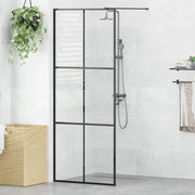 Pregrada za tuširanje s prozirnim staklom ESG 80 x 195 cm crna