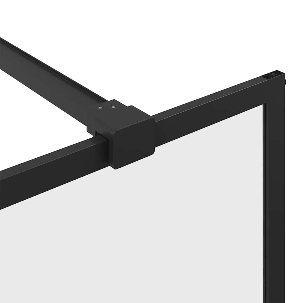Pregrada za tuširanje s prozirnim staklom ESG 100 x 195 cm crna