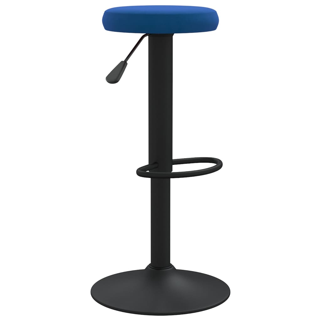 Barski stolci 2 kom plavi baršunasti