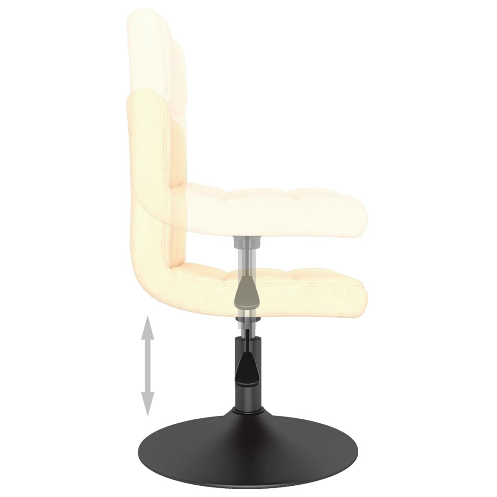 Okretne blagovaonske stolice 2 kom krem baršunaste