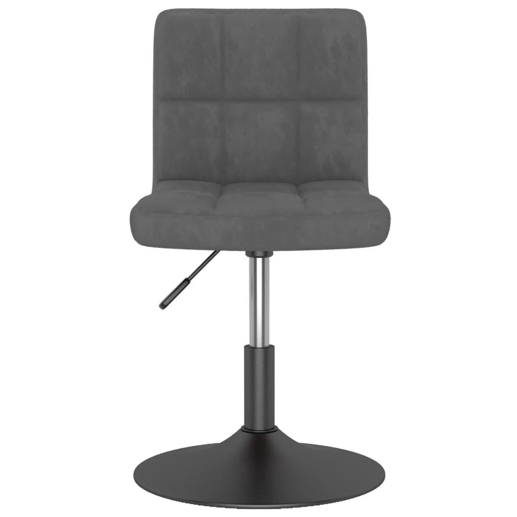 Okretne blagovaonske stolice 2 kom tamnosive baršunaste