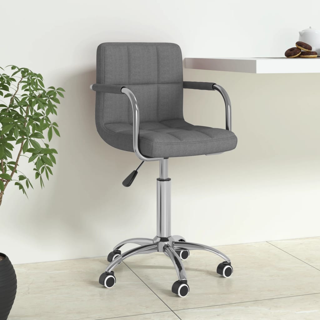 Okretna uredska stolica od tkanine svjetlosiva
