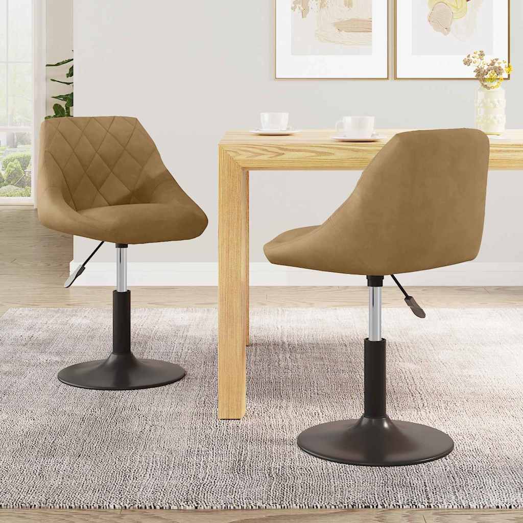Okretne blagovaonske stolice 2 pcs Smeđa 46 x 44 x 77.5 cm