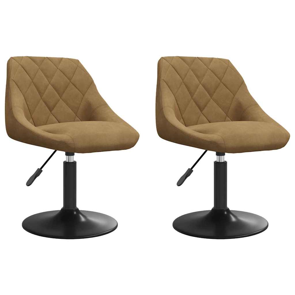 Okretne blagovaonske stolice 2 pcs Smeđa 46 x 44 x 77.5 cm