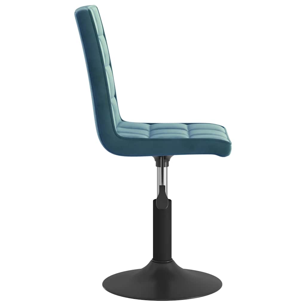 Okretne blagovaonske stolice 2 kom plave baršunaste