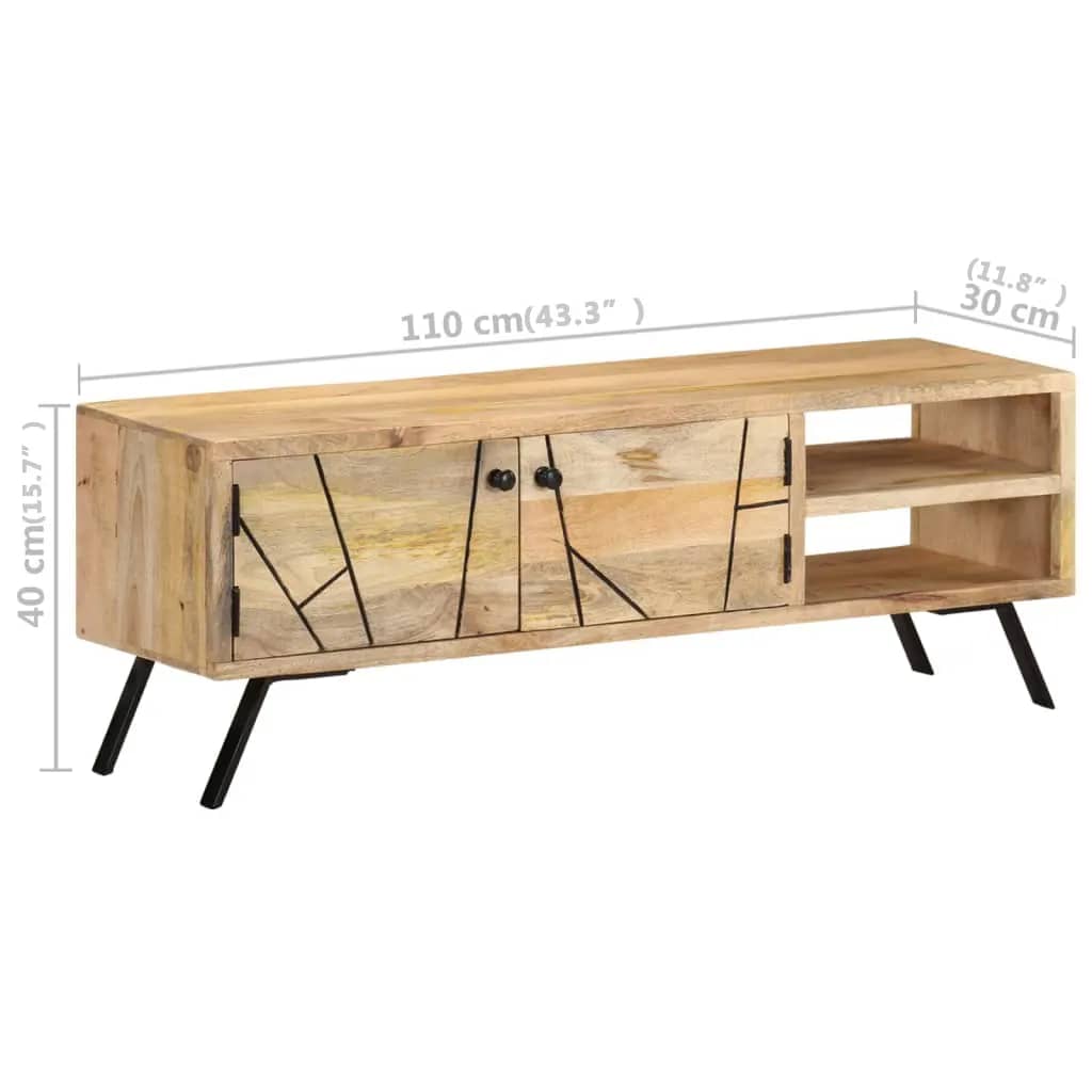 TV ormarić 110 x 30 x 40 cm od masivnog drva manga
