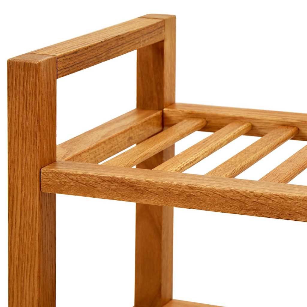 Stalak za obuću s 5 polica 50x27x100 cm od masivne hrastovine