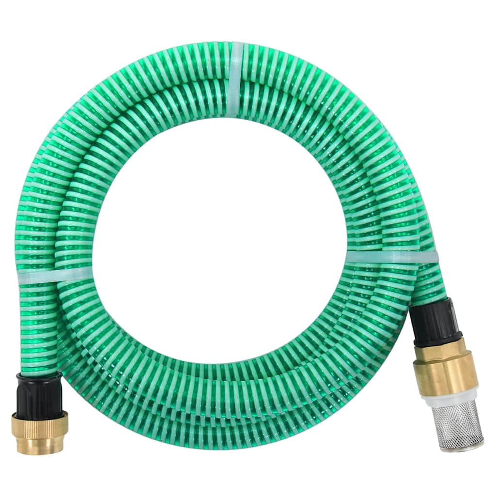 Usisno crijevo s mjedenim priključcima zeleno 1,1 " 3 m PVC