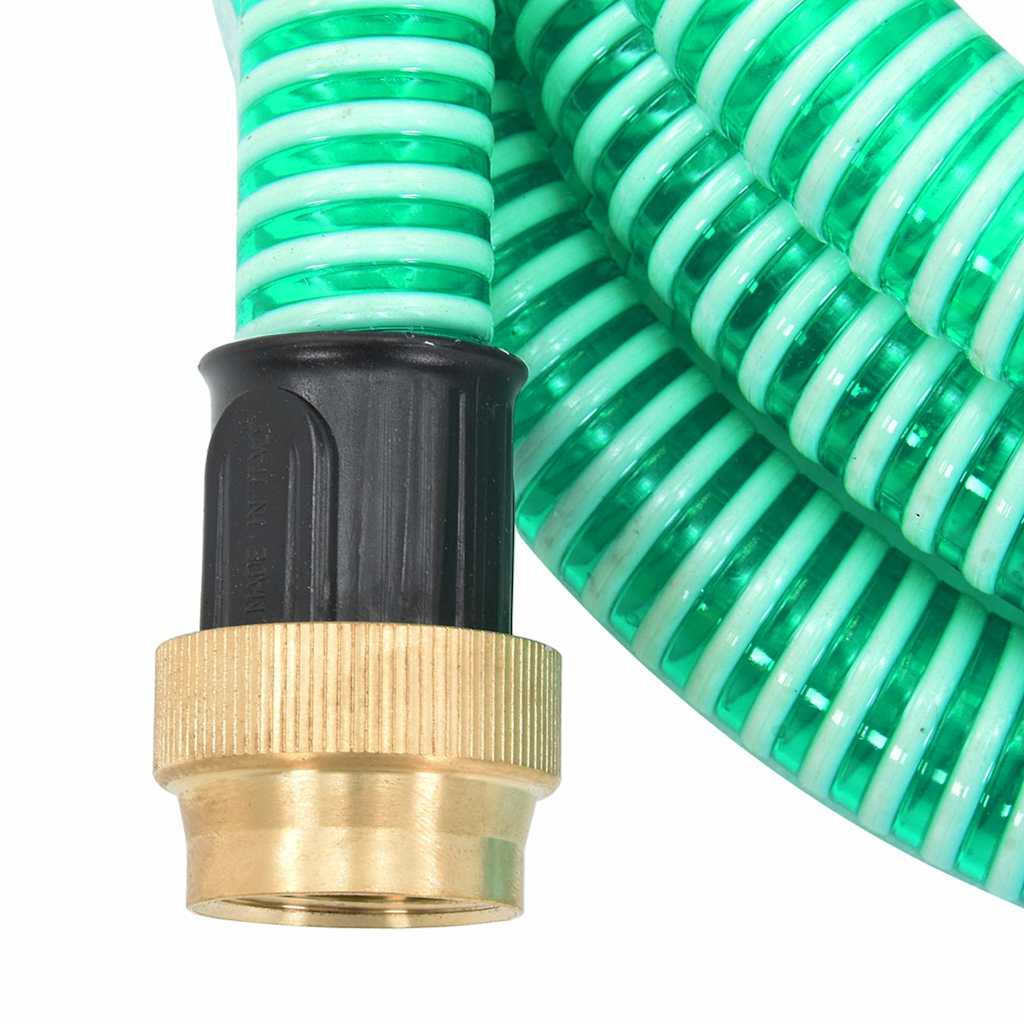 Usisno crijevo s mjedenim priključcima zeleno 1,1 " 15 m PVC