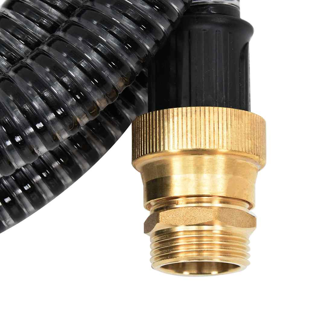 Usisno crijevo s mjedenim priključcima crno 1,1 " 3 m PVC