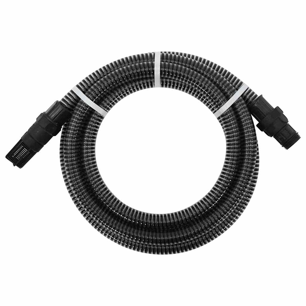 Usisno crijevo s PVC priključcima crno 1 " 7 m PVC