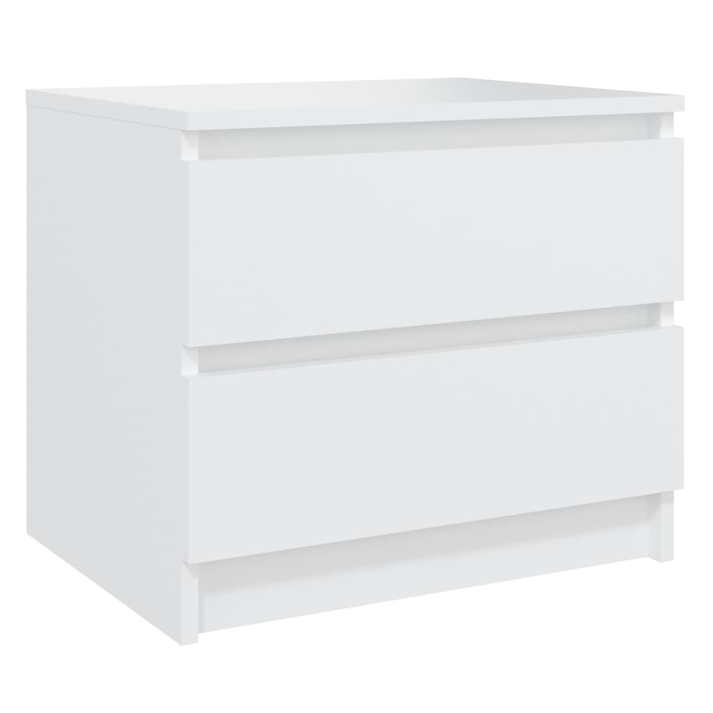 Noćni ormarići 2 kom bijeli 50 x 39 x 43,5 cm konstruirano drvo