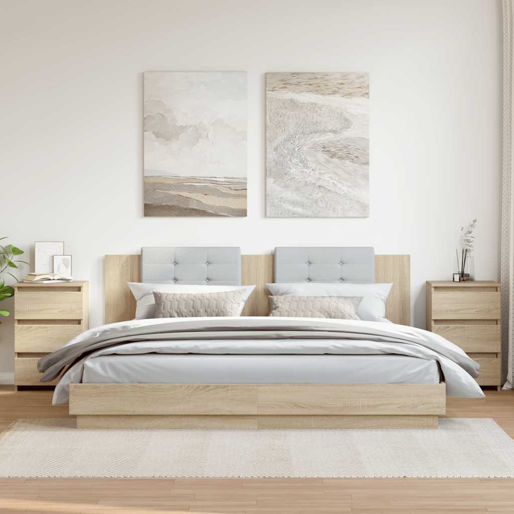 Noćni ormarići hrast 2 kom boja hrasta 40 x 35 x 62,5 cm drveni
