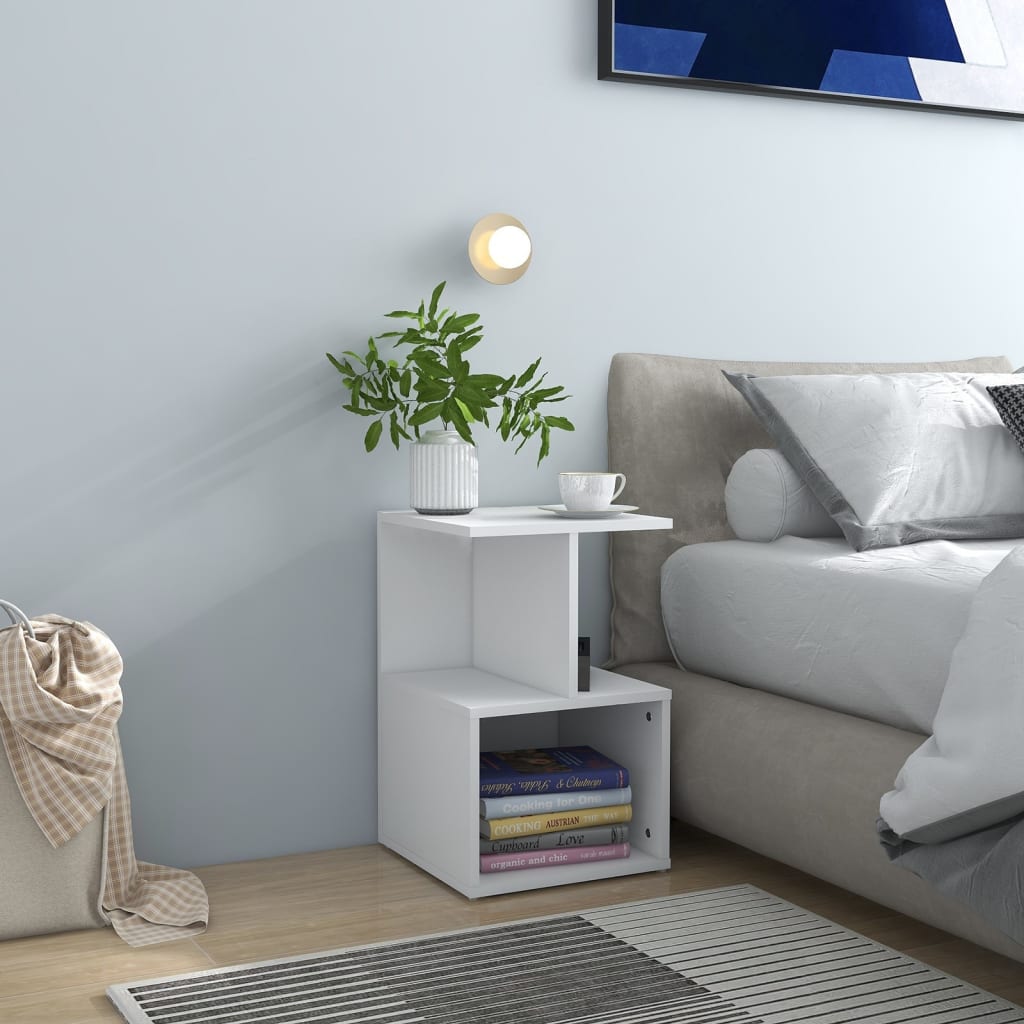 Noćni ormarići 2 kom bijeli 35 x 35 x 55 cm konstruirano drvo
