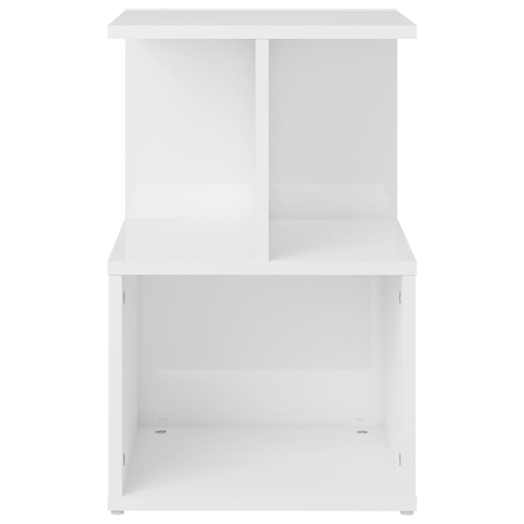Noćni ormarići 2 kom sjajni bijeli 35x35x55cm konstruirano drvo