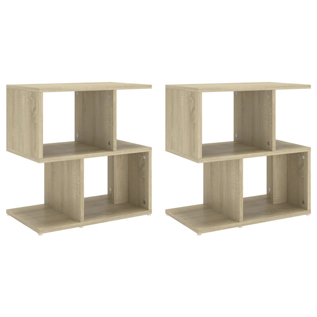 Noćni ormarići 2 kom boja hrasta 50x30x51,5cm konstruirano drvo