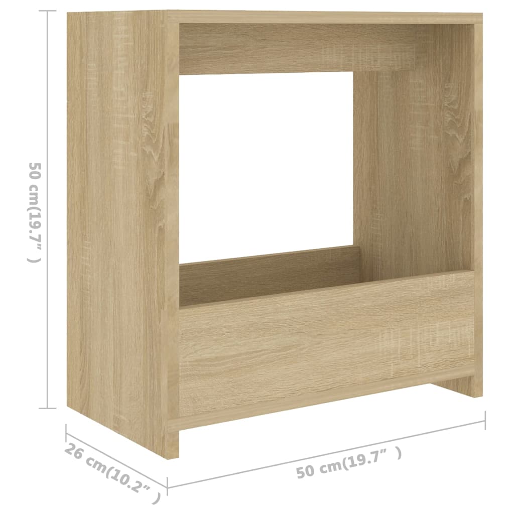 Bočni stolić boja hrasta sonome 50x26x50 cm konstruirano drvo