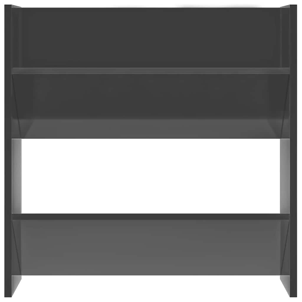 Zidni ormarići za cipele 2 kom sjajni sivi 60x18x60 cm drveni