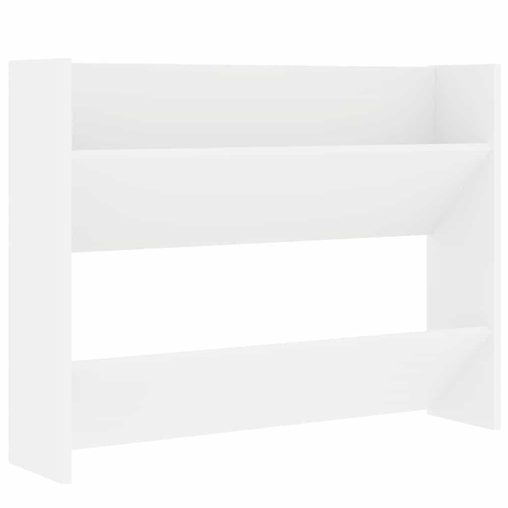 Zidni ormarići za cipele 2 kom bijeli 80 x 18 x 60 cm drveni