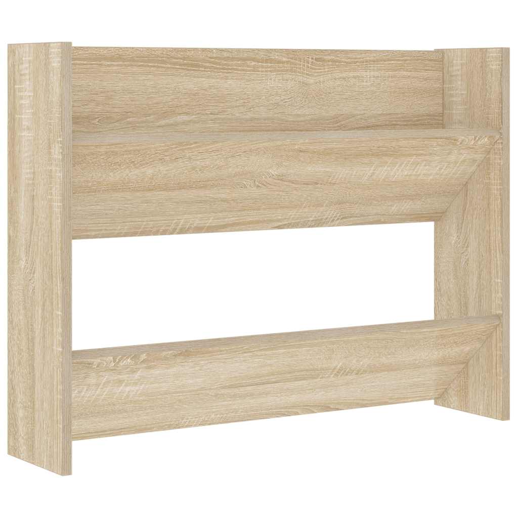 Zidni ormarići za cipele 2 kom boja hrasta 80x18x60 cm drveni