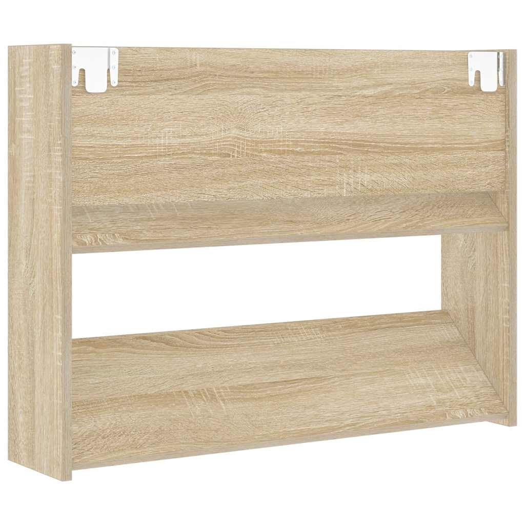 Zidni ormarići za cipele 2 kom boja hrasta 80x18x60 cm drveni