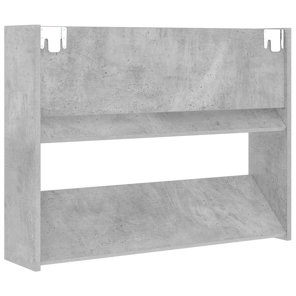 Zidni ormarići za cipele 2 kom boja betona 80x18x60 cm drveni