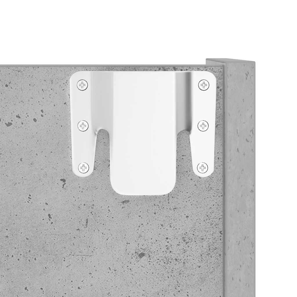 Zidni ormarić za cipele siva boja betona 60 x 18 x 90 cm drveni
