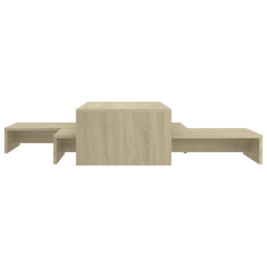 Set uklapajućih stolića boja hrasta 100 x 100 x 26,5 cm drveni