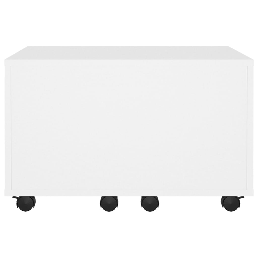 Stolić za kavu bijeli 60 x 60 x 38 cm od konstruiranog drva